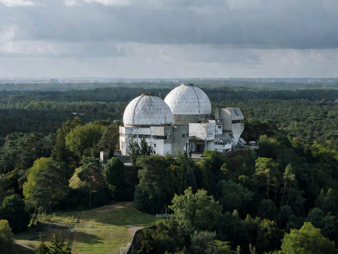 Teufelsberg Cold War Listening Station geodesic domes overlooking Berlin forest